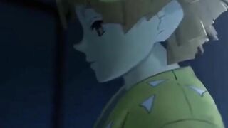 Sex anime Zenitsu chịch Nezuko