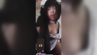 Call sex cùng em ny 2ka8 cosplay hầu gái vú to