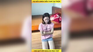 Chính thất bât tiểu tam quỳ rồi tra hỏi ngủ với chồng như nào