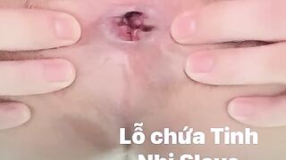 em Nhi Slave luyện tập với ước mơ nhét được con cặc giả siêu dài vào lỗ nhị
