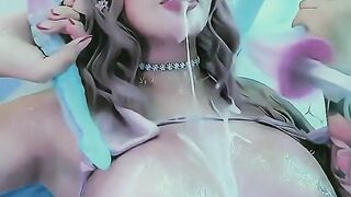 em gái cosplay bú con cu siêu dài xuống tận dạ dày