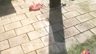 Em gái bị xích quần lót suýt rách sịp lộ lồn