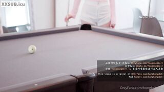 Chịch e gái mê chơi bida