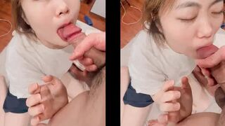 Em gái khát tinh cho anh xả đầy miệng