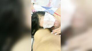 Bé sugar bucu vuốt trụ bố đường bắn tinh đầy bụng