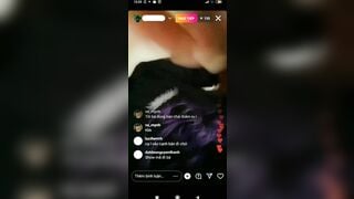 Em Lê Thị Huyền Diệu livetream móc lồn chảy nước với bạn trai trên Instagram P2