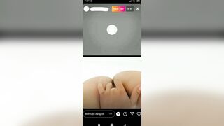 Em Lê Thị Huyền Diệu livetream móc lồn chảy nước với bạn trai trên Instagram P3