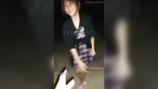 Full clip, Bé học sinh love8 đi du lịch bị lừa địt nhau luôn trên xe