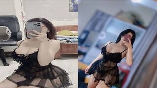 Người yêu trong bộ đồ ren kích thích cu anh cứng