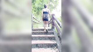 đôi vợ chồng public ngoài cát bà