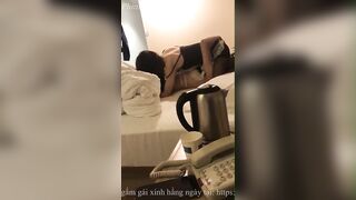 Số hưởng được bạn thân của Ny cosplay hầu gái lút cán djt nhau sướng vl ra