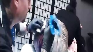 Full clip thợ xăm chem chép xăm lồn cho khách được khách cho djt