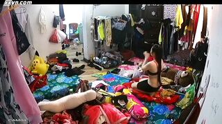 Quay lén động bàn tơ, Gái Gọi thay đồ thủ dâm cho nahu