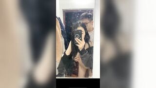 Doggy em người yêu dâm đãng trước gương