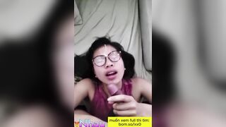Bắn tinh vào mặt con đĩ đeo kính cận dâm đãng 2
