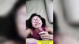 Bắn tinh vào mặt con đĩ đeo kính cận dâm đãng 4