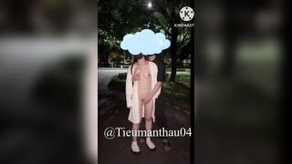 Vợ chiều chồng ra công viên cho người lạ bóp vú bú lồn