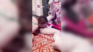 Thanh niên só hưởng được em người yêu đưa cả bạn về chơi p4