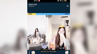 gái xinh trả kèo bigo live cạ gối sáng mắt