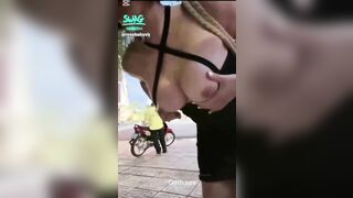 Độc lạ, Rosababyvip Lén Móc lồn thay quần Áo giữa Đường