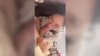 Em teen kính cận trong bộ đồ công sở lần nào anh cũng quay mặt em p2