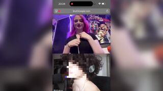Teen tóc hồng cute show trên omegle