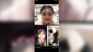 Đêm đến lên ig khoe vú cùng hội chị em