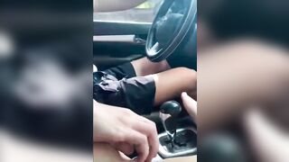 vừa lái xe vừa móc lồn k lông