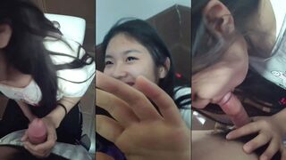 Được cô bạn bú mút trong wc trường học