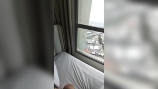 vừa chịch vừa ngắm phố với bé học sinh