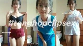 Em sinh viên mặt baby vếu căng tròn