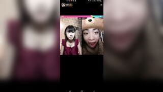 Nìii call với trai lộ hết cả vú