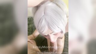Em coser LimayMonitaChina mông to bị kẹt trog máy giặt và cái kết phải uống tinh dịch