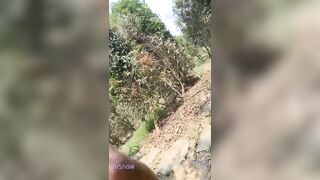 Dâm nữ MMlive sanzai2 ra ngoài vườn cây lén livestream public show lồn bị người lạ ph 3