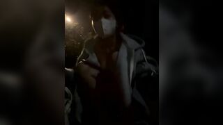 gái xinh live public thủ dâm ở đường phố vú tròn lồn không lông - phần 5