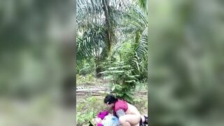 Chị chị gái hàng xóm trong vườn dừa mông to lồn múp bắn tinh đầy lồn dâm đãng