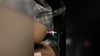 Anh chơi lớn dừng xe ở làn khẩn cấp kéo váy chịch em mặc kệ các xe khác 2
