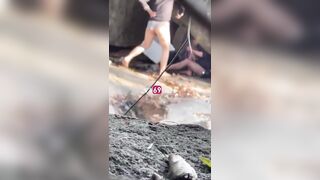 Cặp đôi tranh thủ chịch nhau trong hang đá khi đi phượt 2