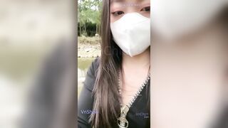 Em idol MMlive sanzai2 vào bụi chuối livestream public show chịch với trai cực ngon P 3