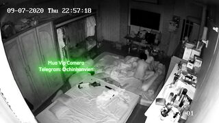 Hack Camera Vợ Chồng Lén Địt Nhau Lúc Con Ngủ