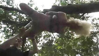 Em Thúy k4 lén vào rừng chơi shibari bị máy nắn bóp vục lồn chịch sướng tê người