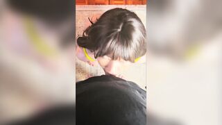 Cho chubby Châu Á bú rồi đụ vào mõm em ấy
