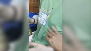 Cho bạn thân Lon nước yến, Được Bóp Vú, Móc lồn quay video mà không cho djt djt