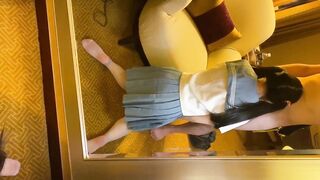 bé hõ sinh loli mới lớn thắt tóc bím bú mút cho bố nuôi