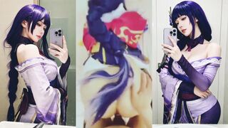 Nắc lồn em gái cosplay Raiden Shogun