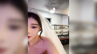 Em teen cosplay cô dâu cực xinh livetream show hàng móc lồn dâm chảy nước p29