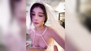 Em teen cosplay cô dâu cực xinh livetream show hàng móc lồn dâm chảy nước p29