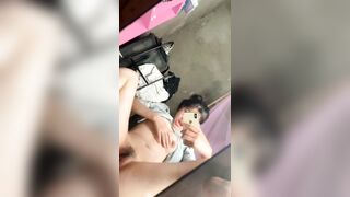Học sinh lồn múp, thủ dâm trước gương