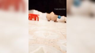 Quay lén em dâu với cái lồn đầy râu ria rửa lồn