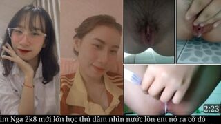 kim ngân 2k8 thủ dâm cho anh ny xem mà lồn chảy nhìu nước quá